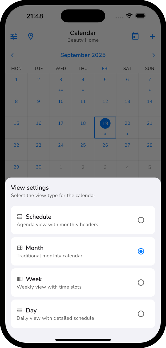 Multiple Calendar Views